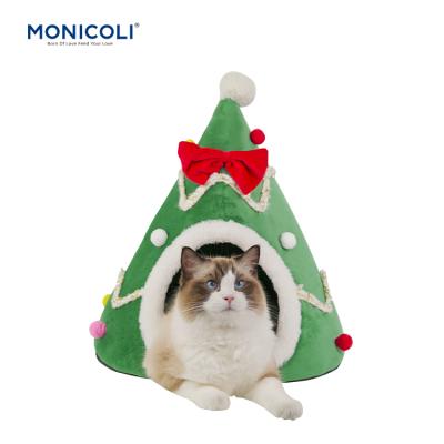 China Christmas Travel 1A Wholesale Cushion Luxury Fluffy Washable Large Cat Dog Pet Beds Non Slip And Accessories for sale