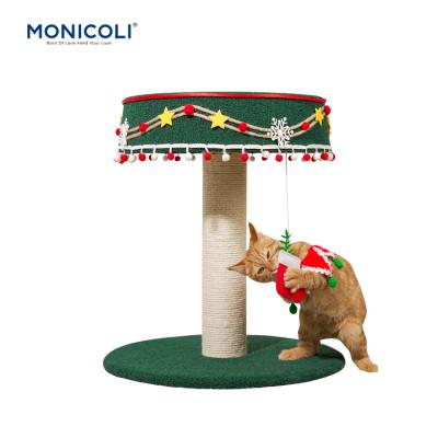 China Fashionable Furniture Large Cat Scratcher Tree Tower Wooden Luxury Modern Christmas High Quality Sustainable Craft Activity for sale