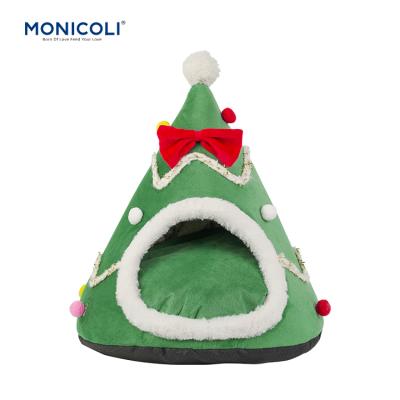 China Hot Christmas Seller Travel Cat Nest Toy Bed Custom Sofa Fluffy Soft Pet Dog Room and Cat Bed Cave For Indoor Cats for sale