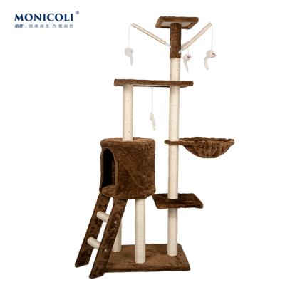 China Sustainable Pet Supplies OEM/Odm Custom Wholesale Cat Climbing Frame Scratch Board Cat Pillar Cat Tree for sale