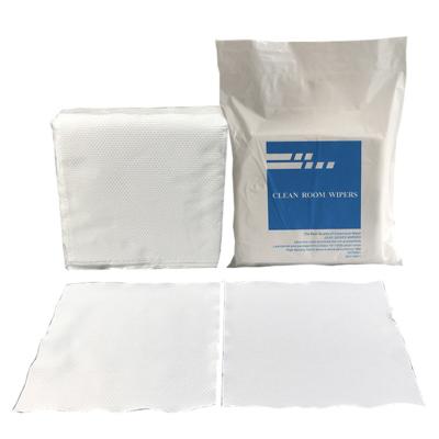 China Dust Proof 1000 Class 2ply 240gsm 6 X 6inch Polyester Disposable Electronic Industrial Cleanroom Cleaning Wiper for sale