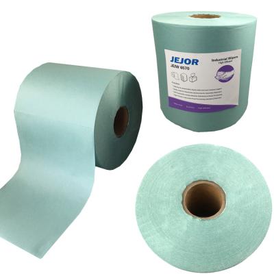 China High Water 45 Polyester 55 Cellulose Disposable Oil Absorbent Cloth Car Cleaning Industry Nonwoven Heavy Duty Wipes for sale