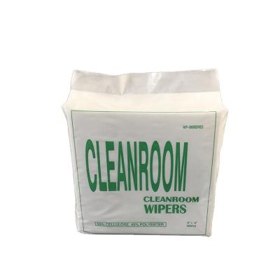 China 9 x 9inch Cleanroom Stocked Lint Free Electronic Industrial Wiping Paper White Disposable Dry Nonwoven Cloth 0609 for sale