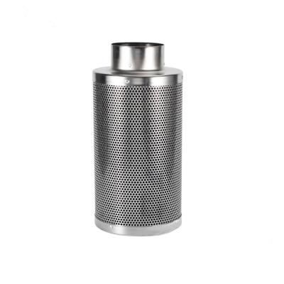 China Indoor Metal Shell Carbon Filter 4 Inch Caliber 38 Mm Layer Activated Carbon Air Filter for sale