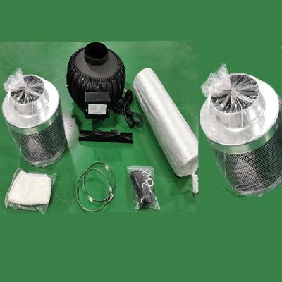 China Greenhouse Activated Carbon 6 Inch Air Filter And Extractor Vent Fan Grow Set Kit For Indoor Grow for sale