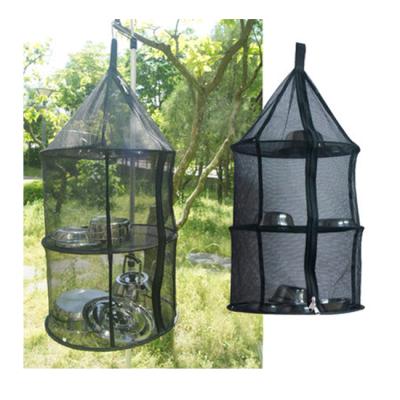 China Easily Assembled Foldable Hydroponics Greenhouse 3 Tier Hanging Mesh Drying Net Rack for sale