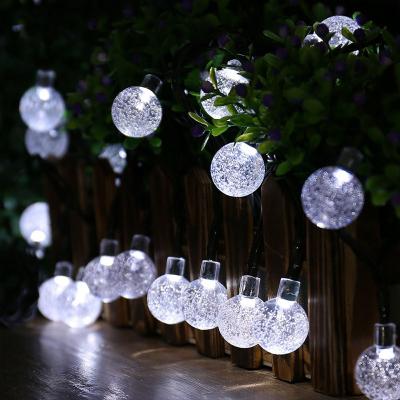 China Easy Installation Waterproof Flexible Bulbs Lighting Holiday Decoration Hanging Solar LED String Lights for sale