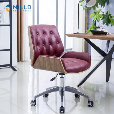 China Modern Design Adjustable Short Factory Direct Selling (Height) Director Swivel Ergonomic Office Leather Back Executive Chair for sale