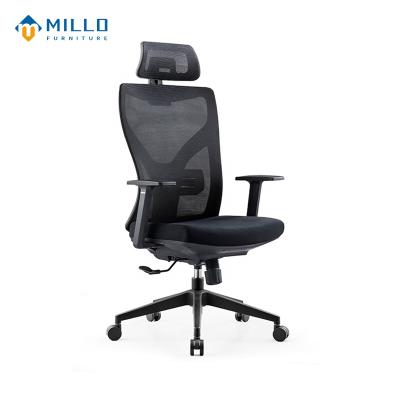 China Manufacturer Modern Adjustable High Back Swivel Mesh Chair Black Ergonomic Executive Office Chair (Size) for sale