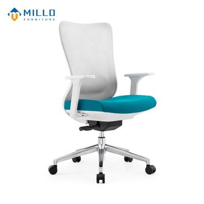 China (Size) OEM ODM Adjustable Customized Ergonomic White Mesh Executive Training Conference Office Chair for sale