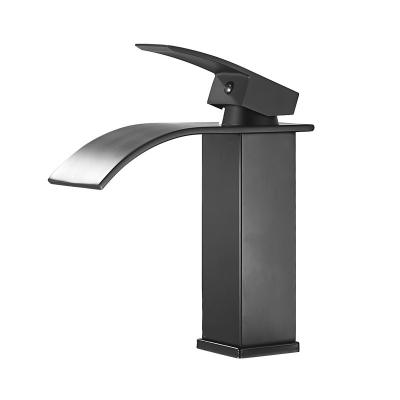 China Thermostatic faucets single hole basin faucet sus 304 water faucets modern matte black matt black faucet for sale