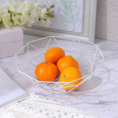 China EUROPEAN The living room fruit basket food basket for kitchen green fruit basket metal gold fruit tray for sale