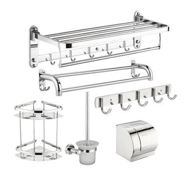 China Luxury 304 Stainless Steel Chrome Bathroom Set And Hotel Accessories Bathroom Faucet Accessories for sale