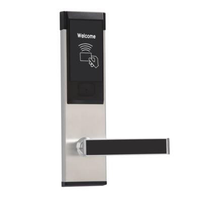 China High quality new model hotel stainless steel hotel card lock with silver color and free software for sale