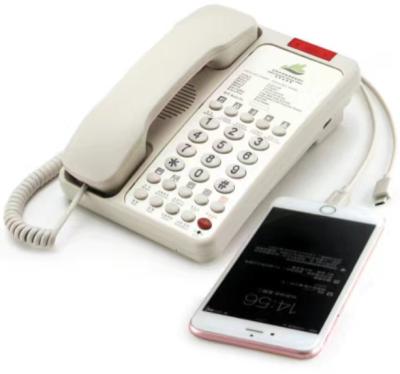 China Hotel Hotel Rechargeable Phone with 2 USB Charging Ports for Mobile Phone and IPod for sale