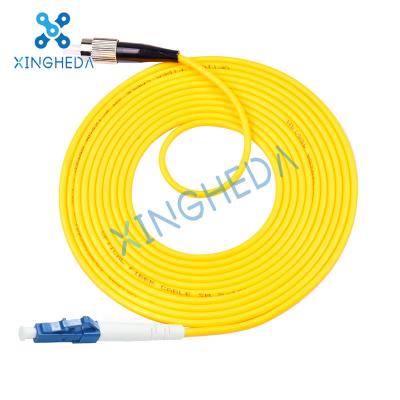 China LC-FC Single-mode fiber jumper  3m 5m 10m 15m 20 m telecommunication grade round turn small square fiber tail fiber for sale