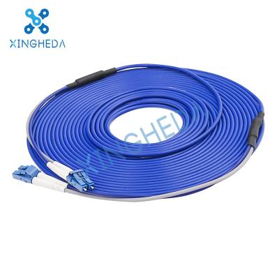 China LC-LC Anti-rat armored tail fiber 3m 5m 10m 20m 50m 100 double core single mode fiber jumper for sale