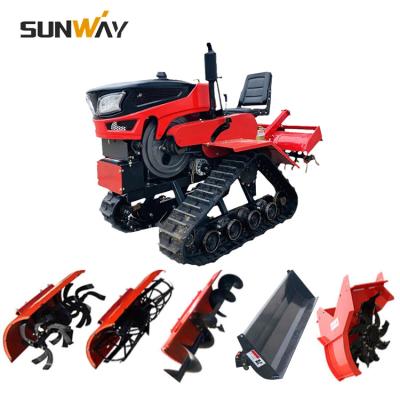 China Farm Work Machinery 5 in 1 Equipment Widely Used Mini Crawler Tractor Farm Machinery Small Rice Farm Machinery for sale