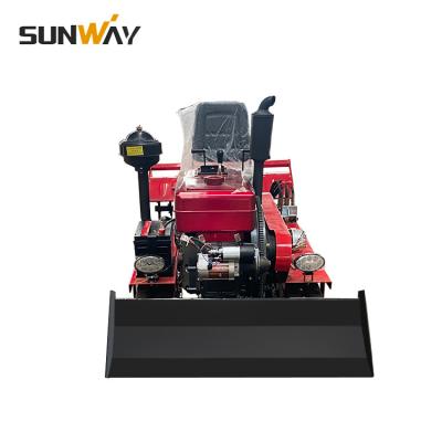 China Wholesale Farm Work Machinery 25HP Rice Farm Tractor Mini Rice Paddy Field Mini Crawler Tractor Prices for sale