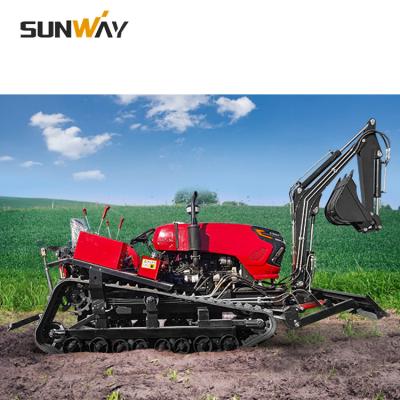 China Farm Work Machinery 60HP China Top 10 Small Tracked Agricultural Tractor Mini Crawler Tractor For Farm / Paddy / Garden for sale