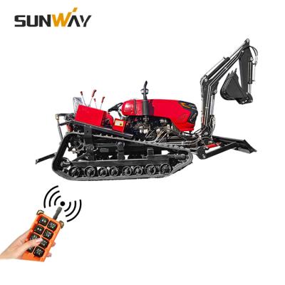 China China Remote Control Agricultural Machinery 60HP Mini Crawler Tractor Remote Control Farm Work Remote Control for sale