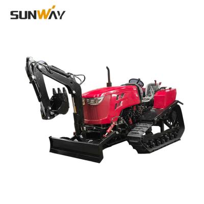 China Chinese Farm Work Machinery 80HP 100HP Agriculture Used Small Track Rubber Cultivator Compact Mini Crawler Farm Tractorr for sale