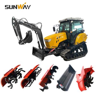 China Wholesale Cheap Price Chinese Agricultural Farm Machinery 120HP 130HP Small Farm Work Machinery Mini Crawler Tractor For Rice Farming for sale