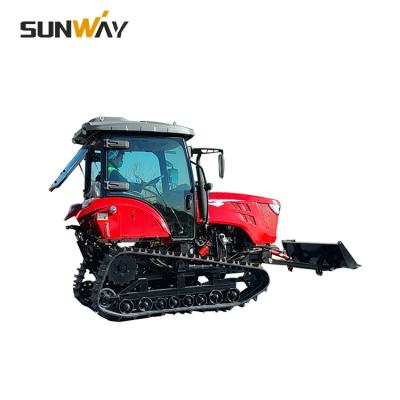 China Rubber Rice Paddy Field Mini Crawler Farm Working Machinery 120HP 130HP Small Triangle Track Rice Farm Tractor Tractor for sale