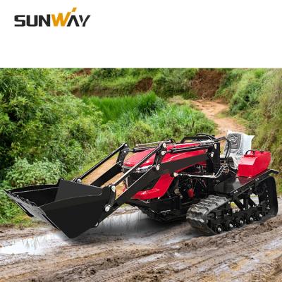 China Farm Working Machinery 20hp 25hp 35hp 50hp 60hp 80hp 100hp 120hp Mini Crawler Tractor with Front Loader an Rototiller for sale