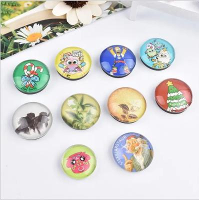 China Glass Fridge Magnet Dia20mm 30mm 50mm Tourist Souvenir Magnet for sale