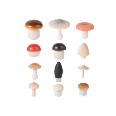 China Wood 2022 Forest Mushroom Fun Mushroom Picking Wooden Toy Wooden Educational Teaching Toys for sale