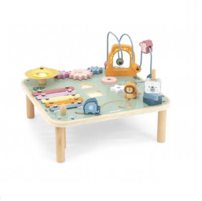 China Solid Wooden Toy Table Baby Wooden Activity Kids Children Play Table Toy Multifunctional for sale