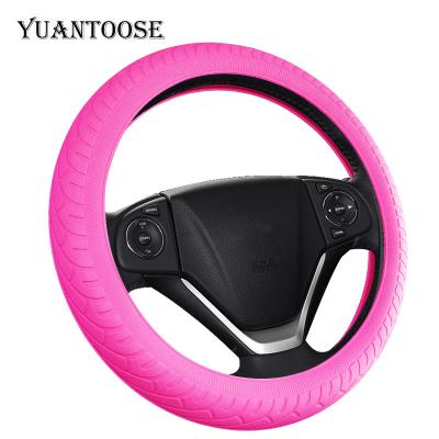 China Environmental Friendly And Tasteless Durable Anti-skid Car Steering Wheel Cover Silicone Steering Covers for sale