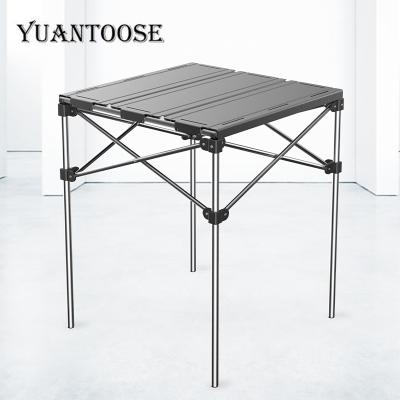 China Travel Easy Carry Folding Table With Legs Telescopic Aluminum Camping Table Outdoor Furniture Metal New for sale