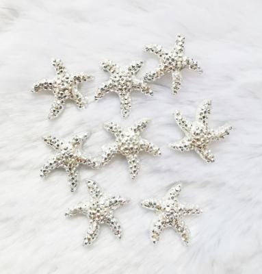 China Flatback 18mm starfish resin stone glue on wedding dress and flatback faux stone glue on shoes upper as decoration for sale