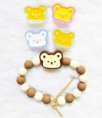 China Flatback 27mm bear beads acrylic hand sew bracelet and flatback transparent acrylic beads sew on shoes vamp as decoration hot sale for sale