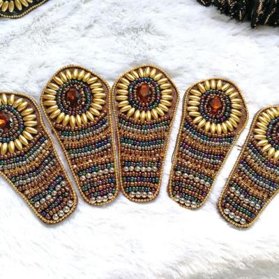 China 100%handmade Glass Beads Clog Charm Shoes Vamp Decoration Glue On Women Shoes Upper As Decoration Hot Selling for sale