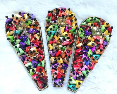 China Clog Charm 100%handmade Glass Beads Beaded Shoes Vamp Glue On Shoes Upper As Decoration Hot Selling for sale