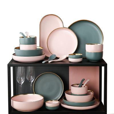 China Western Nordic Style Premium Porcelain Restaurant Set Tableware And Dish for sale