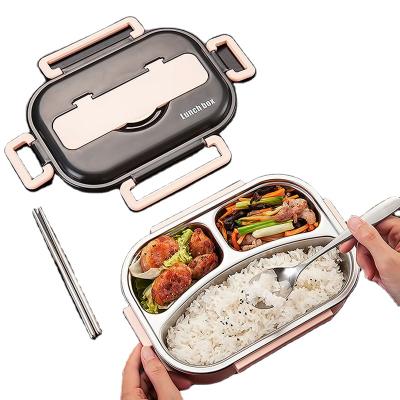 China 304 Stainless Steel Lunch Box Student Canteen Portable Office Portable Sealed Lunch Box for sale