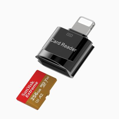 China Pro OTG IUSB Card Reader for iPhone, Portable USB 8pin TF Card Reader for iPhone Card Reader for Micro SD for sale