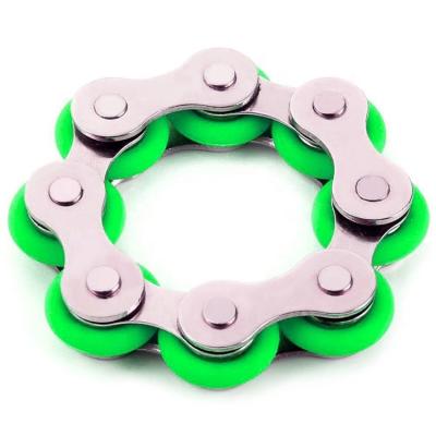 China Toy Wholesale Promotion Colorful Stress Reducer Bike Roller Chain fidgety person toy for kids gift for sale