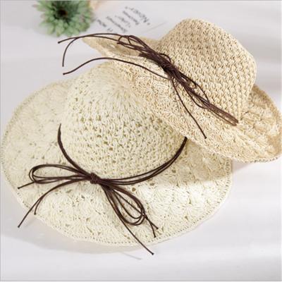 China Cheap Beach Hat Straw Plain Sunshade Customized Wholesale Women Summer Beach Sunshade Panama Hat for sale