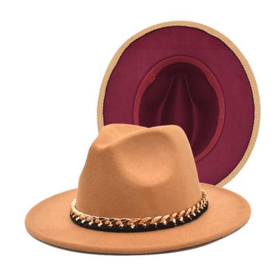 China Wholesale High Quality Wool Felt Fedora Hat Different Color Fedora Hat For Men and Women for sale