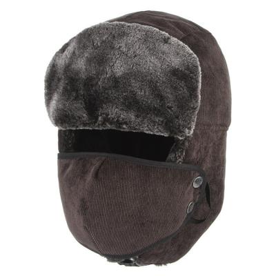 China Newcomer COMMON Winter Furry Thicken Ski Earflap Russian Custom Men's Trapper Hat Warm for sale