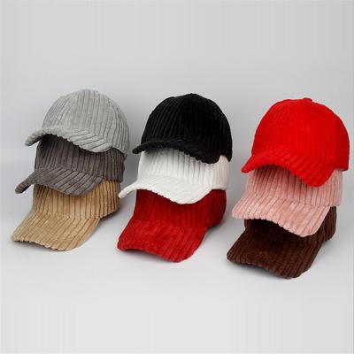 China Factory Wholesale High Quality COMMON And Comfortable Casual Corduroy Sports Baseball Cap Soft Hat for sale