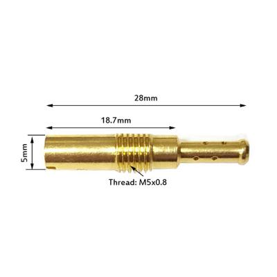 China Motocycle Motorcycle Carburetor Jet Slow Pilot 5mm M5x0.8 For Keihin Scooter PZ19 70 100cc Vice Size 30-80 for sale