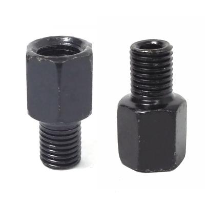 China Black Rear Hand Thread Adapters M10 10MM M8 8MM Mirror Motorcycle Changing Screw 8mm/10mm Right Left Counterclockwise for sale