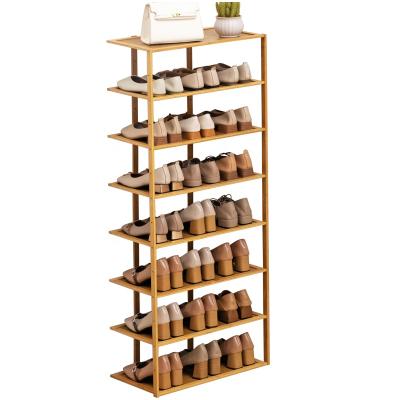 China Online For Store Home Sale (Size) Adjustable Simple Bamboo Modern Furniture Organizer Rack Shoe Rack Storage for sale