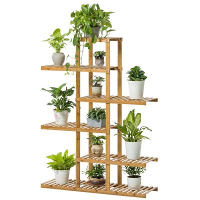 China Modern simple hot modern bamboo multi-layer bamboo stand flower stand sale garden home interior furniture terrace for sale